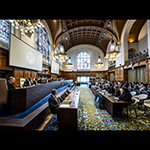 View of the ICJ courtroom at the start of the hearings