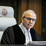 The President of the Court, HE Judge Nawaf Salam, at the start of the hearings