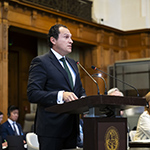The Agent of Mexico, Mr Alejandro Celorio Alcántara, at the opening of the hearings