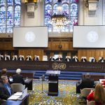 View of the ICJ courtroom on the opening day.