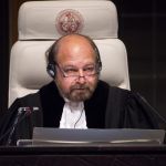 ICJ President, H.E. Judge Ronny Abraham, during the delivery of the Judgment (Merits) on 16 December 2015.