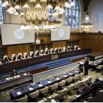 View of the ICJ courtroom on the opening day of the hearings.