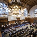 View of the ICJ courtroom on 17 March 2016. 