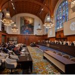 View of the ICJ courtroom on 5 October 2016 (Delivery of the Court’s Judgment). 