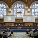  View of the ICJ courtroom on 18 May 2017 (Delivery of the Order of the Court). 