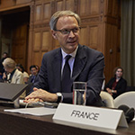 The Agent of France, Mr. François Alabrune, on 6 June 2018 (delivery of the Judgment of the Court) 
