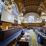 View of the ICJ courtroom on the opening day of the hearings 