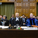 Members of the Delegation of the United Arab Emirates on the first day of the hearings