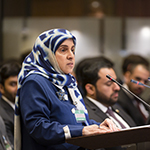 The Agent of United Arab Emirates, H.E. Dr. Hissa Abdullah Ahmed Al-Otaiba, on the first day of the hearings