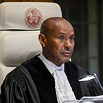 The President of the Court, H.E. Judge Abdulqawi Ahmed Yusuf, on the first day of the hearings 