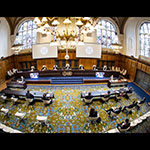 View of the ICJ courtroom 