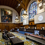 View of the ICJ courtroom 