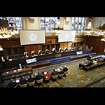 View of the ICJ courtroom