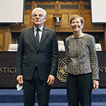Visite de S. Exc. M. Šefik Džaferović, président de la Présidence de la Bosnie-Herzégovine, à la Cour internationale de Justice
