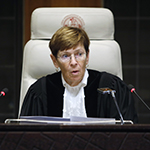 The President of the Court, HE Judge Joan E. Donoghue, at the start of the hearings