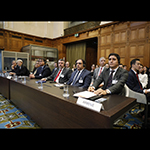 Members of the Delegation of Armenia at the start of the hearings