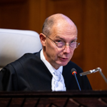 The Registrar of the Court, HE Mr Philippe Gautier, at the start of the hearings 