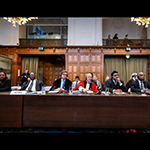 Members of the Delegation of Guyana at the start of the hearings