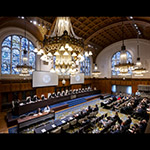 View of the ICJ courtroom 