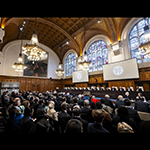 View of the ICJ courtroom at the start of the hearings 