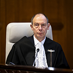 The Registrar of the Court, HE Mr Philippe Gautier, at the start of the hearings