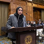 S. Exc. Mme Tahani R. F. Al-Naser, ministre déléguée aux affaires étrangères chargée des affaires juridiques de l’État du Koweït