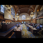 View of the ICJ courtroom at the start of the hearings 