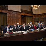 Members of the Delegation of Azerbaijan at the opening of the hearings 