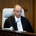 The Registrar of the Court, HE Mr Philippe Gautier, at the start of the hearings  