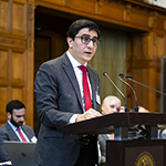 The Agent of Armenia, H.E.  Mr. Yeghishe Kirakosyan, at the opening of the hearings 