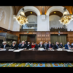 Members of the Delegation of Azerbaijan at the opening of the hearings 