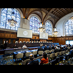 View of the ICJ courtroom 