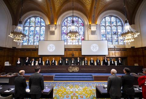 View of the ICJ Court room