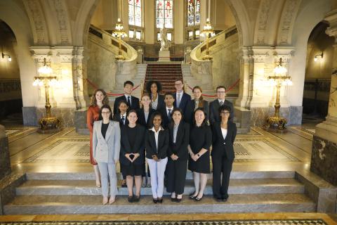 Group photo of the new Judicial Fellows 2023-2024