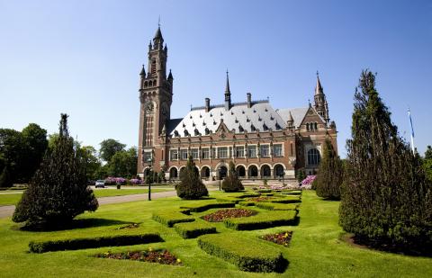 View of Peace Palace in the sun