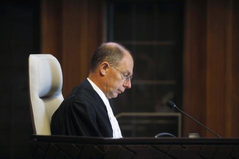 The Registrar of the Court, HE Mr Philippe Gautier at the opening of the hearings. The Registrar of the Court, HE Mr Philippe Gautier at the opening of the hearings.