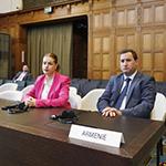 Members of the Delegation of Armenia at the start of the public sitting Members of the Delegation of Armenia at the start of the public sitting