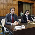 Members of the Delegation of Azerbaijan at the start of the public sitting Members of the Delegation of Azerbaijan at the start of the public sitting