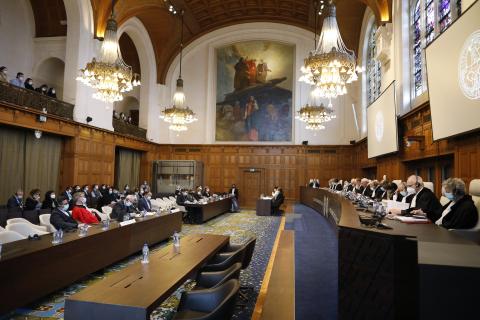 View of the ICJ Court room View of the Court room