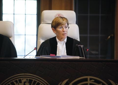 HE Judge Joan E. Donoghue, President of the Court, on the opening day of the hearings. HE Judge Joan E. Donoghue, President of the Court, on the opening day of the hearings.