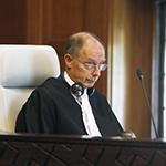 The Registrar of the Court, HE Mr. Philippe Gautier, on the opening day of the hearings. The Registrar of the Court, HE Mr. Philippe Gautier, on the opening day of the hearings.