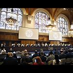 The Members of the Court on the second day of the hearings. The Members of the Court on the second day of the hearings.