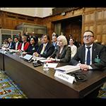 Members of the delegation of Ukraine, on the second day of the hearings. Members of the delegation of Ukraine, on the second day of the hearings.