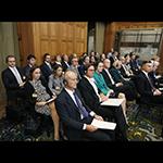 View of the ICJ courtroom on the day of the oral observations of the intervening States View of the ICJ courtroom on the day of the oral observations of the intervening States