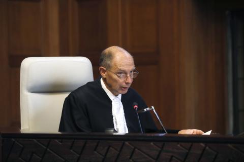 The Registrar of the Court, HE Mr Philippe Gautier, at the start of the hearing The Registrar of the Court, HE Mr Philippe Gautier, at the start of the hearing
