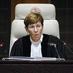 The President of the Court, HE Judge Joan E. Donoghue, at the start of the hearings The President of the Court, HE Judge Joan E. Donoghue, at the start of the hearings