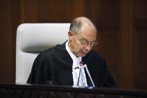 The Registrar of the Court, HE Mr Philippe Gautier, at the start of the hearings The Registrar of the Court, HE Mr Philippe Gautier, at the start of the hearings