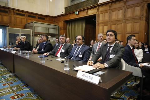 Members of the Delegation of Armenia at the start of the hearings Members of the Delegation of Armenia at the start of the hearings