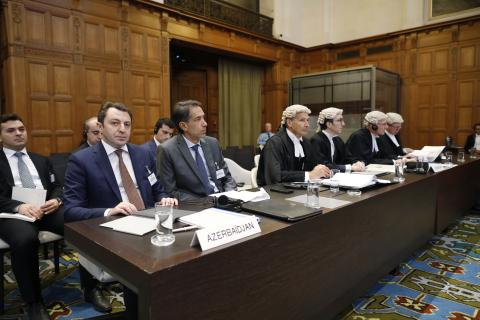 Members of the Delegation of Azerbaijan at the opening of the hearings Members of the Delegation of Azerbaijan at the opening of the hearings