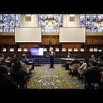 The diplomatic representatives attend an information session on the activities of the International Court of Justice The diplomatic representatives attend an information session on the activities of the International Court of Justice